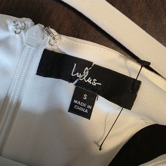 Lulus Masterfully Mod White Side Button Midi Dress, Size Small - Picture 9 of 11